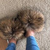 Raccoon Fur Slides